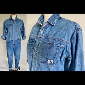 Calvin Klein denim button up